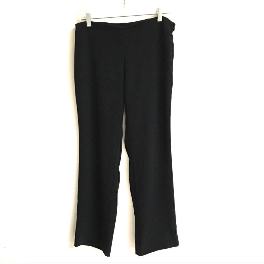 Eileen Fisher black side zip pants 8